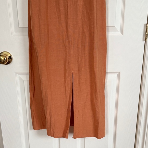 Roxy Rust Orange Knit Top with Branded Button - Picture 6 of 7